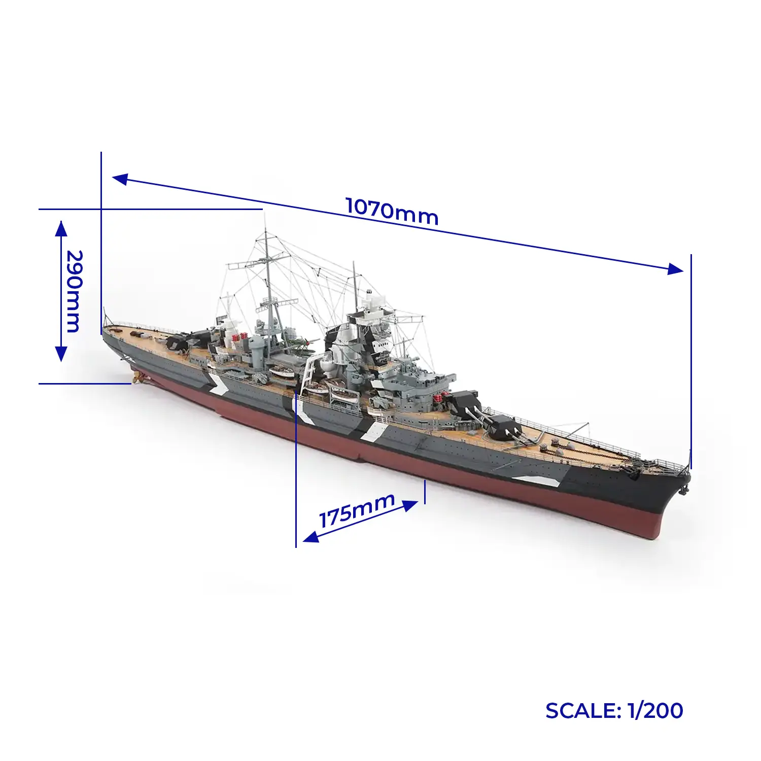 Maqueta Barco Prinz Eugen 1/200 - Occre - Imagen 2