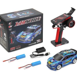 Coche rally off-road 1/28 RTR 2.4GHz 30km Emisora V8 + Batería Extra - Wltoys