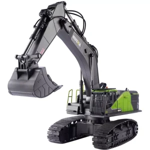 Excavadora 1/14 PALA METÁLICA 2,4GHZ. Verde - HUINA
