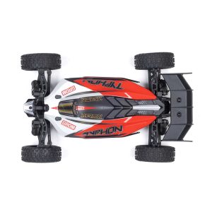 Buggy TYPHON GROM MEGA 380 RTR 1/18 4x4 Con bat./carg. rojo/blanco - Arrma