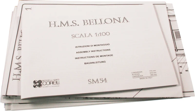 Maqueta H.M.S. Bellona 1760 1/100 - Corel - Imagen 8