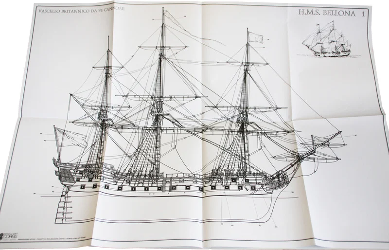 Maqueta H.M.S. Bellona 1760 1/100 - Corel - Imagen 9