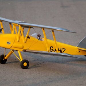 Avión Tiger Moth DH.82 (amarillo/plata) / 1400 mm - VQ Model