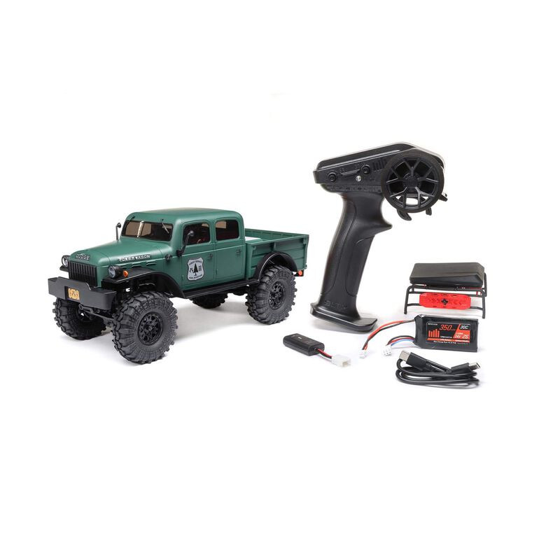 Rock Crawler 1/24 SCX24 Dodge Power Wagon 4X4 RTR Brushed Verde (Bat. y Carg.) - Axial