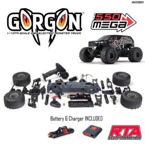 Kit GORGON 2WD RTR Brushed Metalizado Monster Truck 1/10 (listo para ensamblar) - Arrma
