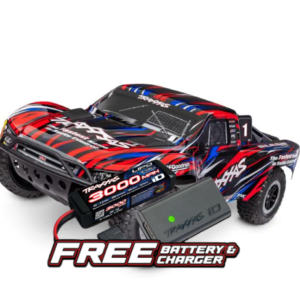 Slash BL-2 sin escobillas 1/10 2WD HD Rojo Batería y cargador - Traxxas