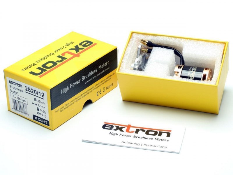 Motor Brushless EXTRON 2826/10 (860KV) - Imagen 2