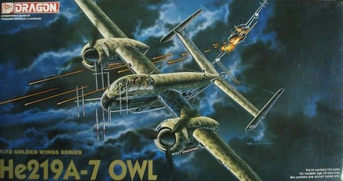 Maqueta He219A-7 Owl Wings Series 1/72 - Dragon