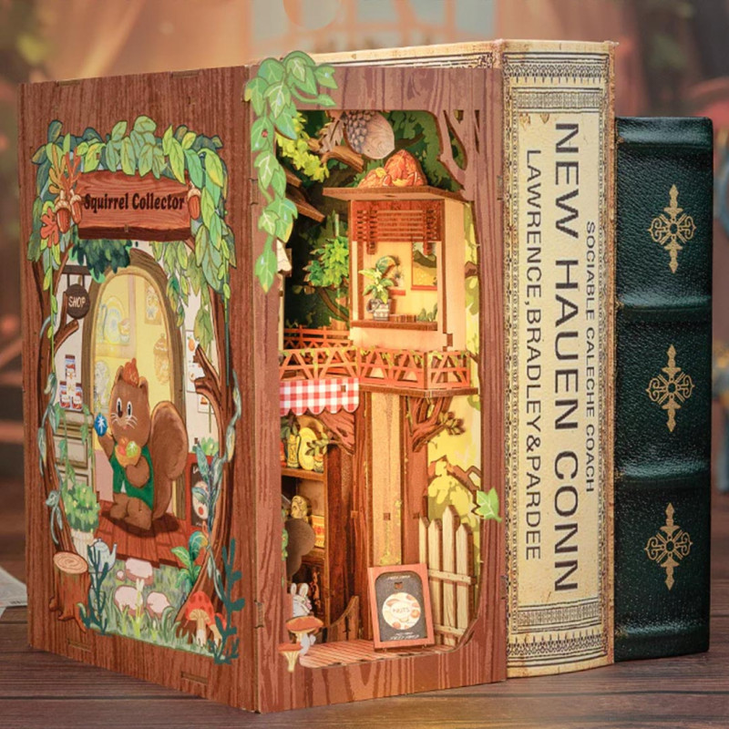 Book Nook Ardilla Coleccionista - CuteBee - Imagen 3
