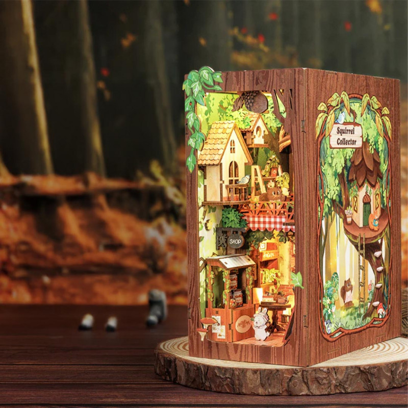 Book Nook Ardilla Coleccionista - CuteBee - Imagen 5