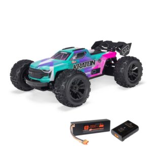 MINI KRATON 3S DSC 4X4 RTR Brushless Speed Truck (Bat./Carg. Incluido) Teal/Pink - Arrma