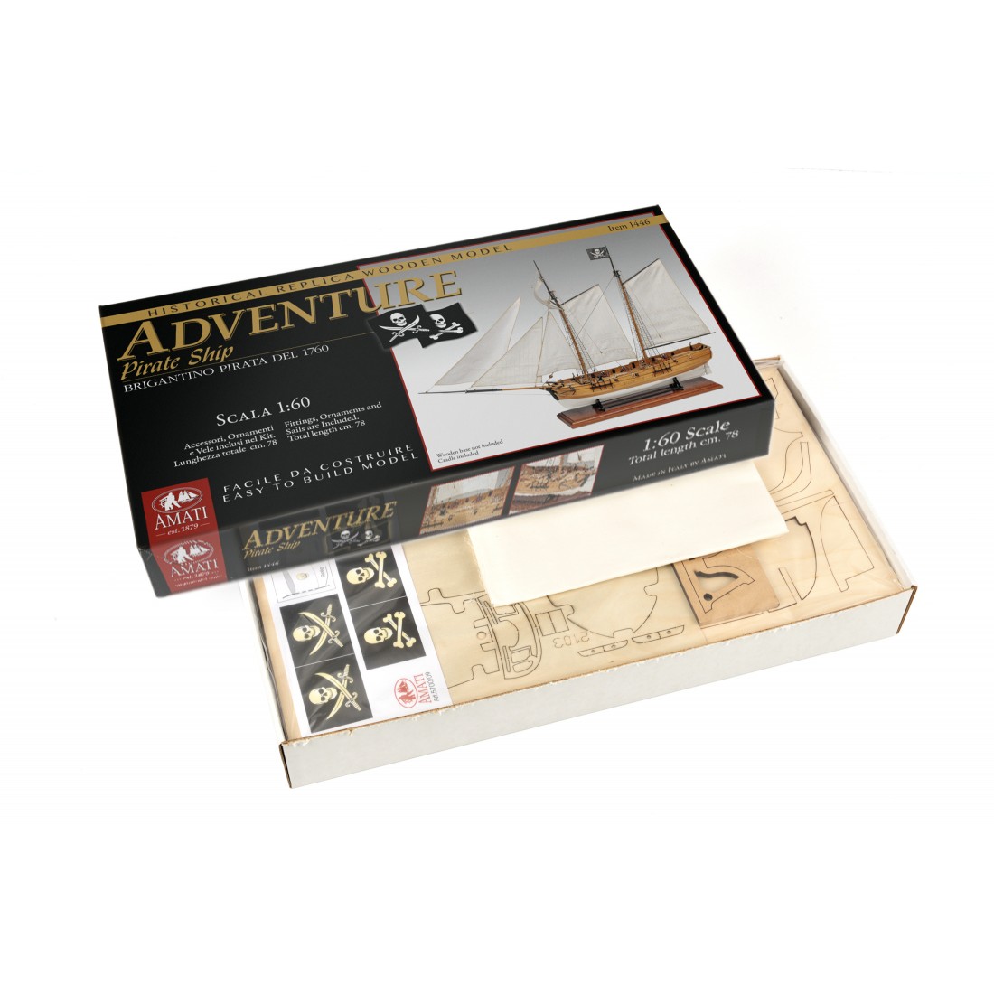 Adventure 1:60 Barco Pirata Maqueta - Amati - Imagen 3
